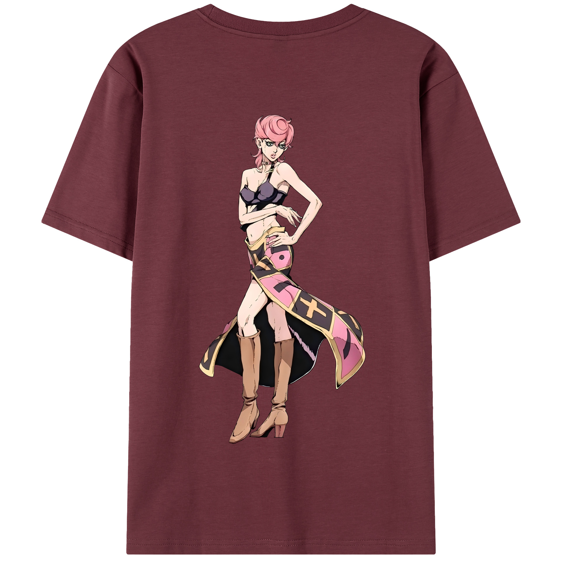 （画像用） ジョジョの奇妙な冒険 トリッシュ?ウナ JoJo's Bizarre Adventure Trish Una 綿100％半袖Tシャツ（背面プリント）